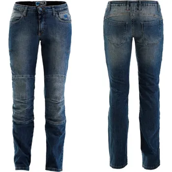 Moto kalhoty Pmj promo jeans Dámské moto jeansy PMJ Carolina CE (Velikost: 28, Barva: modrá)
