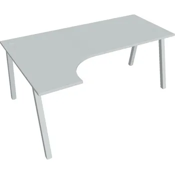 Kancelářský vozík HOBIS kancelářský stůl tvarový, ergo pravý - UE A 1800 P, šedá + doprava zdarma