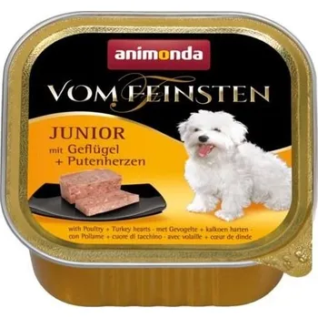 Krmivo pro psa Animonda Vom Feinsten Junior Dog drůbeží, krůtí srdce - paštika pro psy Hmotnost (g/kg): bal. 5ks (5x150g)