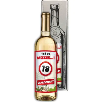 Dárkové víno - Vše nejlepší 18 Chardonnay 0,75