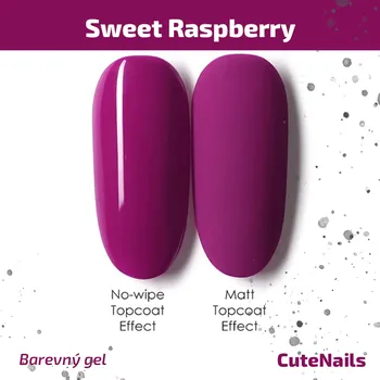 Lak na nehty CuteNails UV Gel True Color: Sweet Raspberry - 8 ml