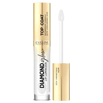 Péče o rty Eveline Cosmetics Top Coat top coat na rty s kyselinou hyaluronovou 01, 4,5 g