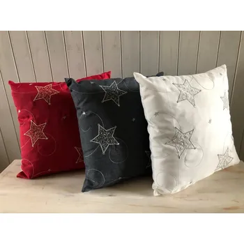 Dekorativní polštářek Vánoční polštáře s hvězdami Barva: Modrá