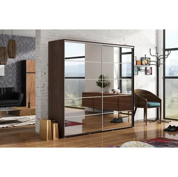 Šatní skříň Šatní skříň A19 (rozdílné barvy), výška 245 cm, šířka 125 cm