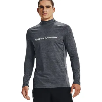 tričko Under Armour ColdGear Armour Fitted Twist Mock LS - 012/Pitch Gray/Reflective XS
