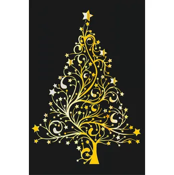 Malování podle čísel - Hvězdnatý strom Velikost: 40x60cm, Rámování: Pouze srolované plátno