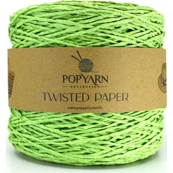Příze POPYARN Papírová příze Twisted paper B534 - zelená, 250g 255m