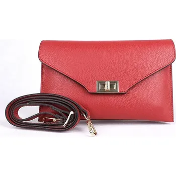Borse in pelle Kožené tříoddílové červené psaníčko či crossbody kabelka Borso in Pelle 3111