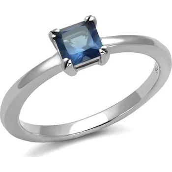 Prsten Šperky4U Ocelový prsten s modrým kamenem - velikost 60 - AL-0081-60