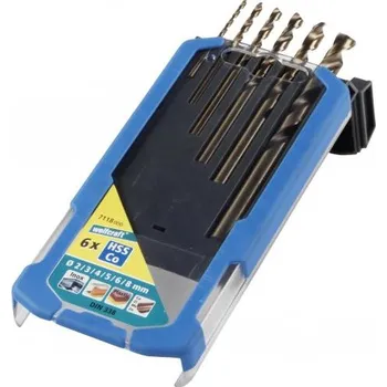 Vrták Wolfcraft Sada 6ks spirálové vrtáky do kovu HSS kobaltové o2-8mm 7118000