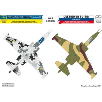 Plastikový model HAD models 1/48 Decal Destroyed Su-25s 'WAR LOSSES'