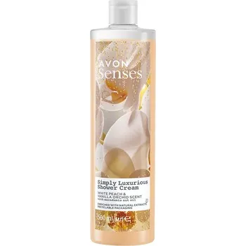 Sprchový gel Avon Simply Luxurious Krémový sprchový gel s vůní broskve a vanilkové orchideje 250 ml