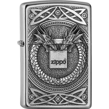 ZIPPO satin finish Emblem "Dragons/Zippo" 2007435