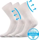 BOMA Zdravotní ponožky 3 páry bílé 46-48