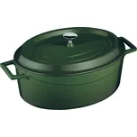 Litinový zelený hrnec 29 cm smalt, oválný Lava Metal LVOTC29K2G (Lava Metal LVOTC29K2G Robustní oválný litinový hrnec)