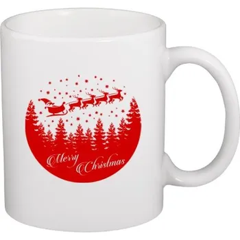 Hrnek malý bílý s potiskem Vánoce-Merry Christmas hrneček