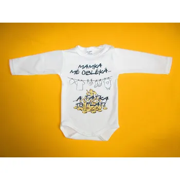 Kojenecký body Arex, ČR Body dlouhý rukáv Mamka mě obléká Barva: smetanová, Velikost: 62