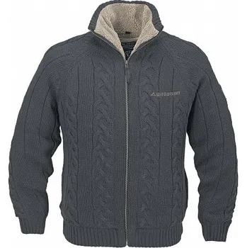 Pánský svetr Svetr s kožešinovou podšívkou, šedá J60097/6423