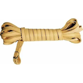 Vodítko pro psa Barvářská šňůra Zubíček z ploché přírodní kůže 6 m