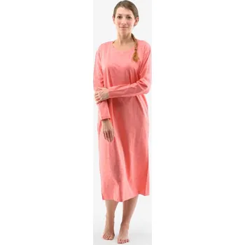 Dámské noční prádlo GINA dámské košilka noční dámská dlouhý rukáv, šité, s potiskem Pyžama 2022 19131P tomato měděná L