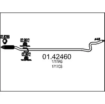 Auto-moto Výfuková trubka MTS 01.42460