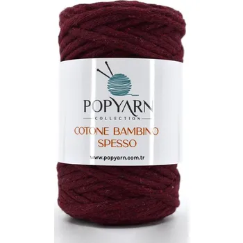 Příze POPYARN Příze Cotone bambino spesso B216 - vínová, 250g 75m