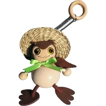 Dřevěná hračka Brouk na pružině (houpající dřevěná figurka a hračka ve tvaru brouka)