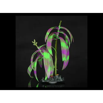 Dekorace do akvária Ostatní Akvarijní rostlina AQUA LUMO rostlina s proužky a mořskými živočichy 7x3,2x19,5cm