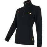 SENSOR MERINO UPPER dámská mikina krátký zip černá