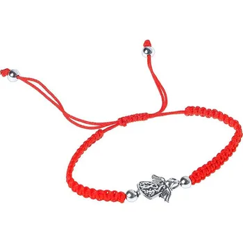 Náramek Červený náramek proti uhranutí Anděl (Pletený náramek na ruku pro děti, muže | dobrá cena)