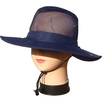 Klobouk Klobouk se síťkou Savana modrý (letní vzdušný širák pro dámy)