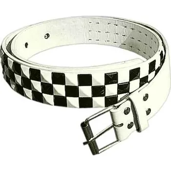 Opasek Pásek KARO bíločerný (dámský pyramidový pásek)