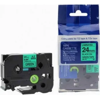 Pásek do tiskárny Alternativní páska Brother TZ-751 / TZe-751, 24mm x 8m, černý tisk / zelený podklad
