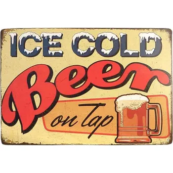 Plechová cedule Tabule plechová Retro Beer 30x20cm (dekorační retro cedule)