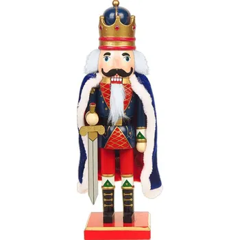 Vánoční dekorace Louskáček král s mečem 39cm (Figurka vánočního Louskáčka na Vánoce)