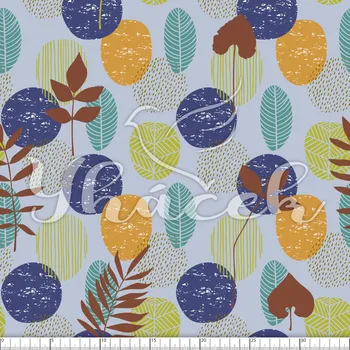 Fleece antipiling, Lístky a puntíky na modré