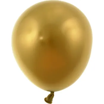 Party dekorace Chromové balónky Gold, B&C, 13 cm, 20 ks.