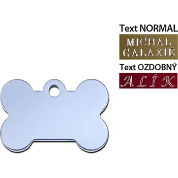 psí známka QUICK TAG gravírovací známka - pastelově modrá kost (S)