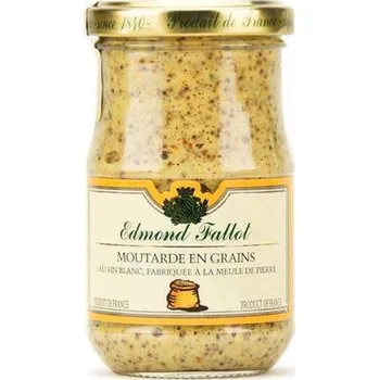 Edmond Fallot Hrubozrnná dijonská hořčice s bílým vínem - ve skle 205g
