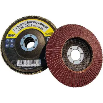 Brusný kotouč Kotouč brusný lamelový 125x22,2mm ZK60 (materiál korund)