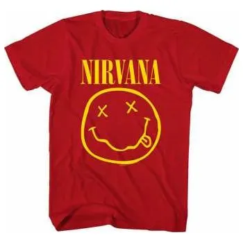Pánské tričko Merch Nirvana: Nirvana Unisex T-shirt: Yellow Smiley (x-small) XS