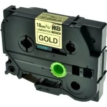 Pásek do tiskárny Alternativní páska Brother TZ-841 / TZe-841, 18mm x 8m, černý tisk / zlatý podklad