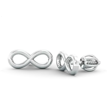 Náušnice SOLUNA BALANC Zlaté náušnice nekonečno bílé zlato