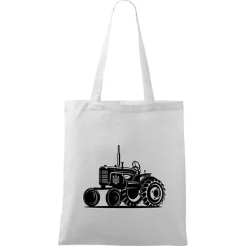 Traktor Ukrajinské armády - Taška bavlněná - 42 x 38 cm ( Bílá )