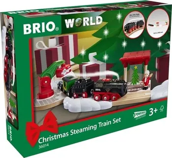 Brio World Vánoční sada s parním vlakem na baterie 36014