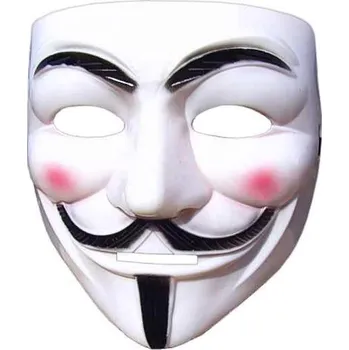 Karnevalová maska Anonymous maska Vendetta Biela (maska z filmu V jako Vendetta)