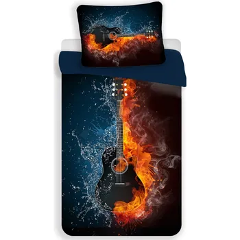 Povlečení Kytara 3D povlečení 140 x 200, 70 x 90 cm zipový uzávěr