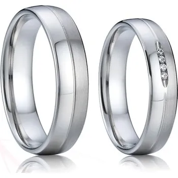 Prsten ŠPERKY-NM, Snubní prsteny ocelové Jack a Rose Rytina: Bez rytiny