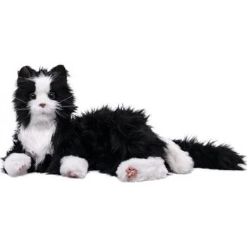 Figurka Terapeutické zvířátko - interaktivní bílo-černá kočka