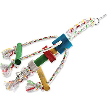 Hračka pro ptáka Hračka pro ptáky BIRD JEWEL - Chobotnička provaz se dřívky 10x15x29cm